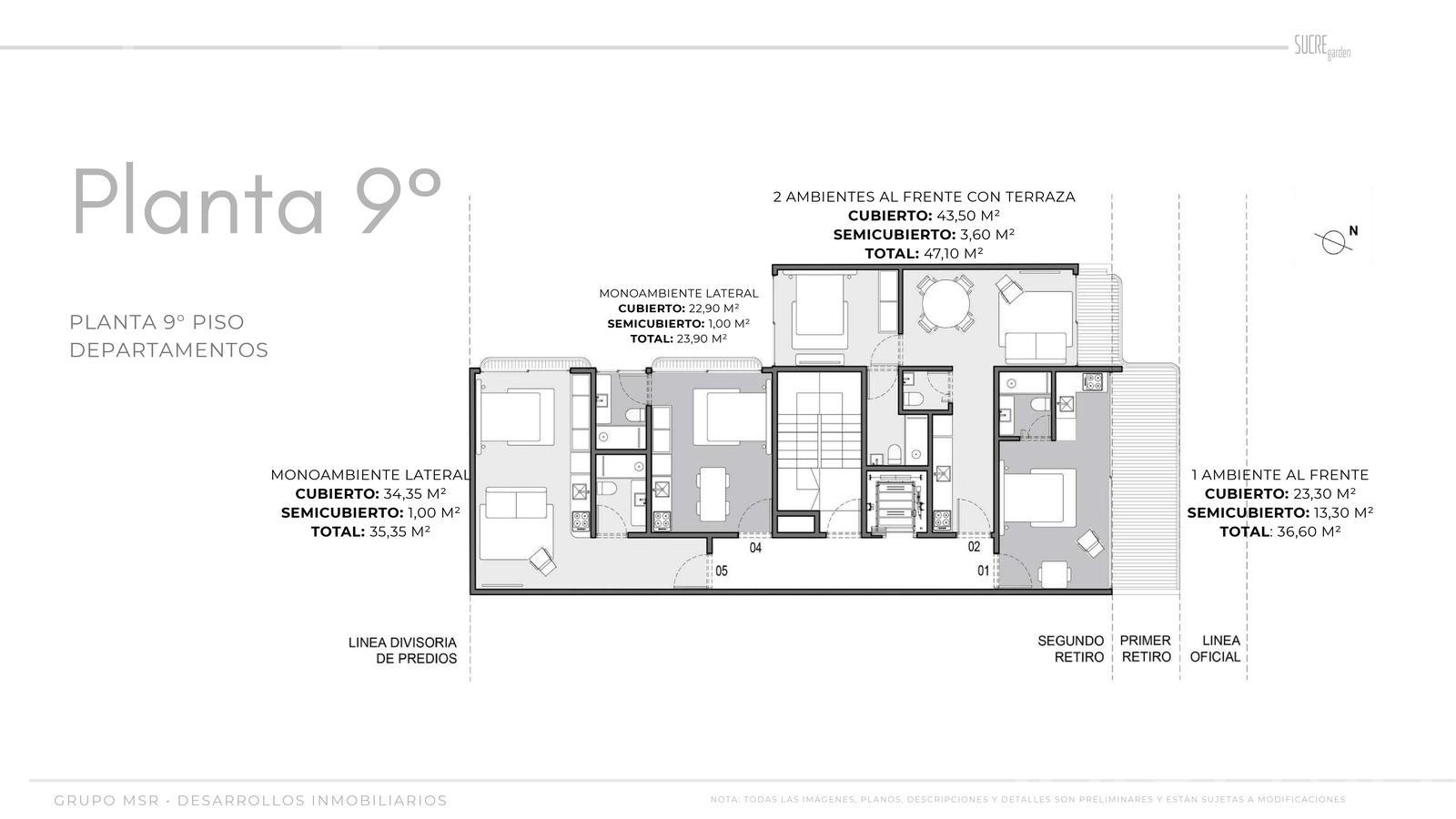 plano planta piso 9