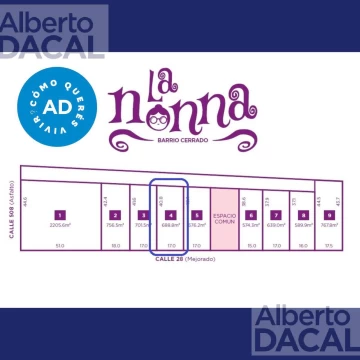 Terreno en Venta en La Nonna nº 4 Manuel B Gonnet - Alberto Dacal Propiedades