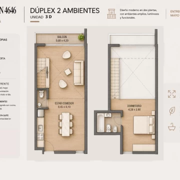 VENTA 3amb 80mts - DESARROLLO PAROISSIEN 4646