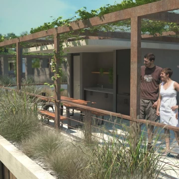 Duplex 3 ambientes con terraza en Pacheco Central