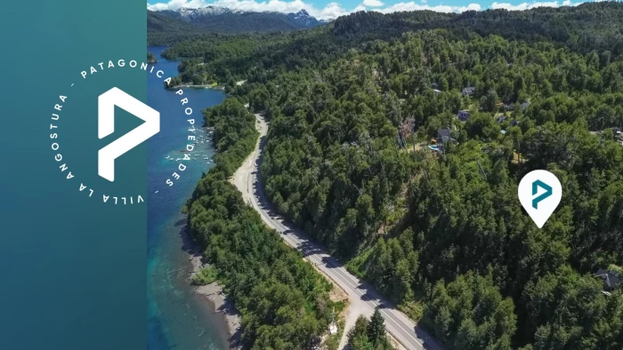 VENTA Terreno con Vista Plena al Lago de 455m2 con en Villa Correntoso, Villa La Angostura