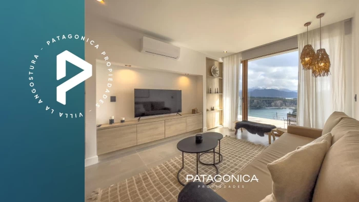 VENTA depto, vista al lago, en villa la angostura