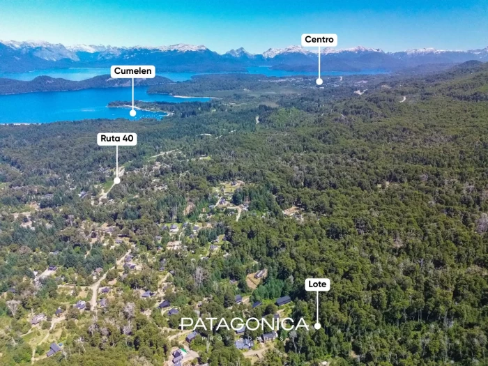 VENTA- Terreno plano con vista lago/montañas B°Manzano Chico, Villa la Angostura 