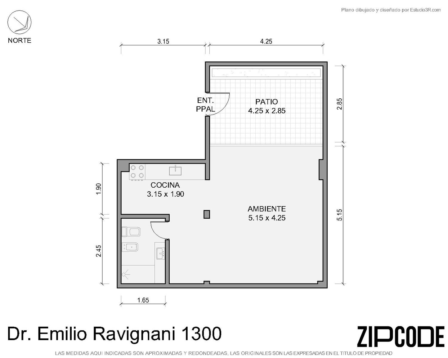 Departamento de 1 dormitorio en Palermo, foto 2