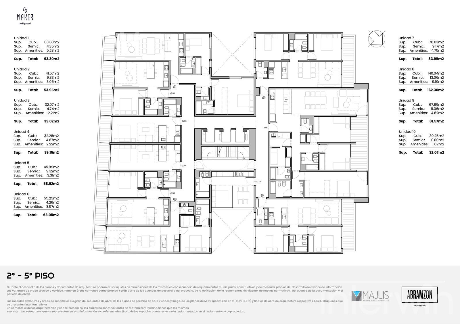 plano planta piso 2a5