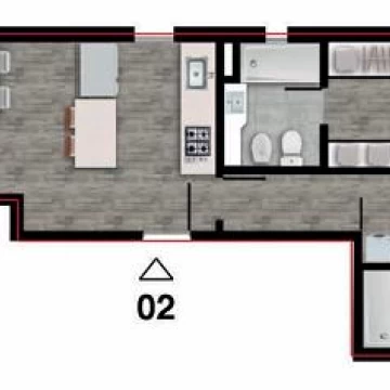 VENTA - Departamento 2 dormitorios en construcción. Centro, Rosario.