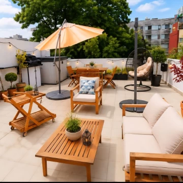 Departamento con Roof Garden propio y balcones
