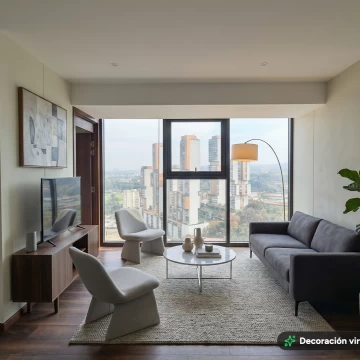 Departamento con terraza en renta en Bosque Real, Huixquilucan