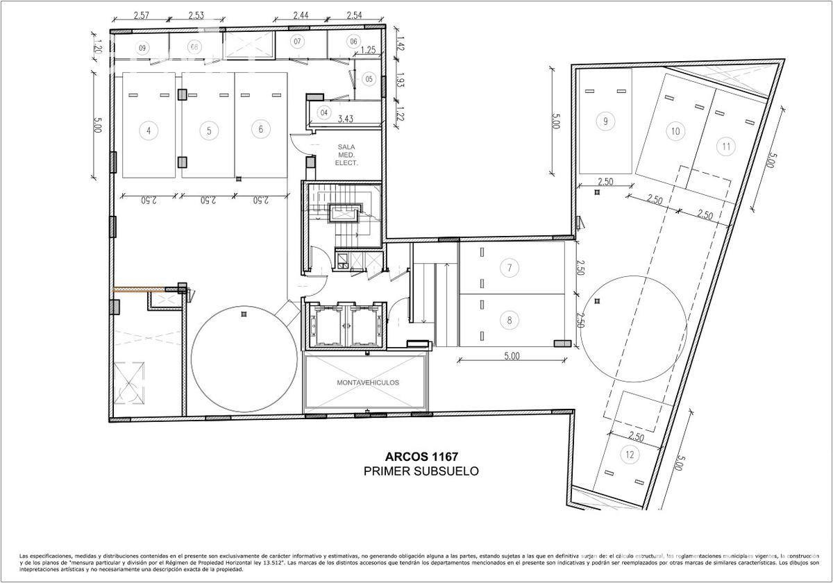 plano planta 1 subsuelo