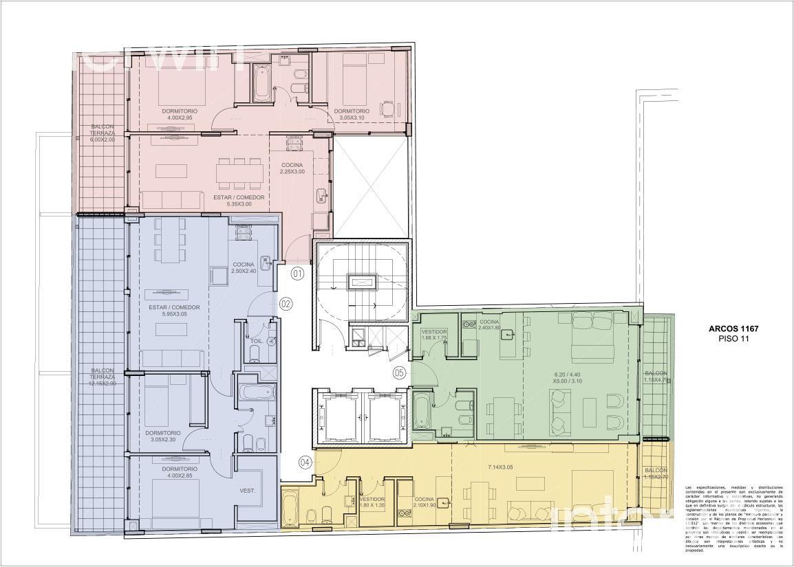 plano planta piso 11
