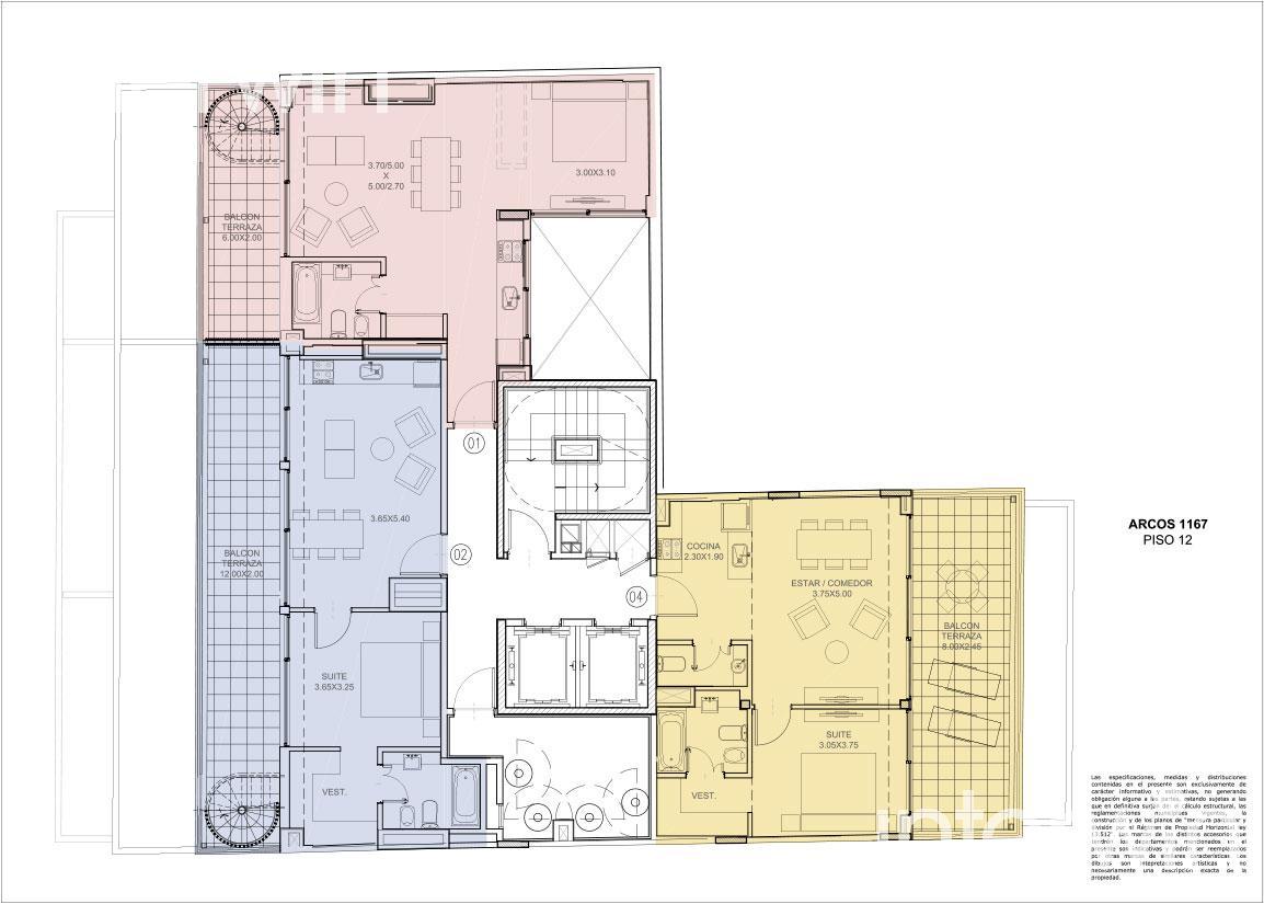 plano planta piso 12