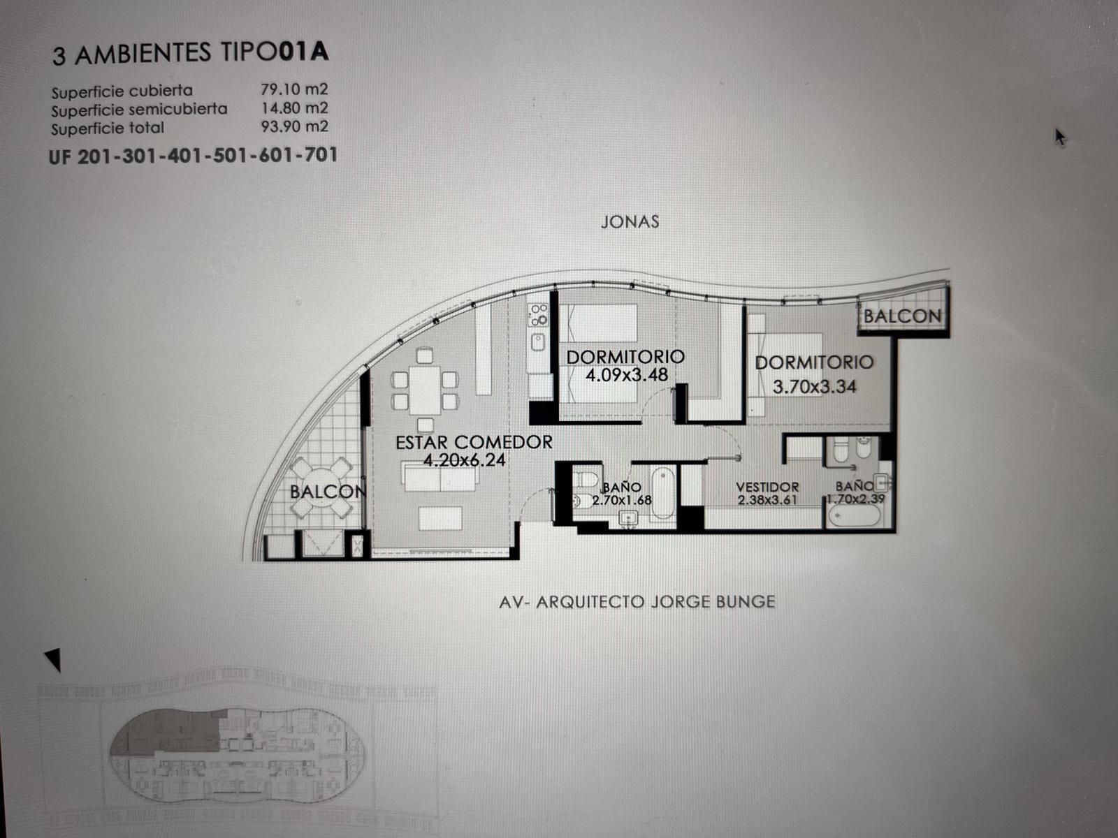 PLANO 3 AMBIENTES