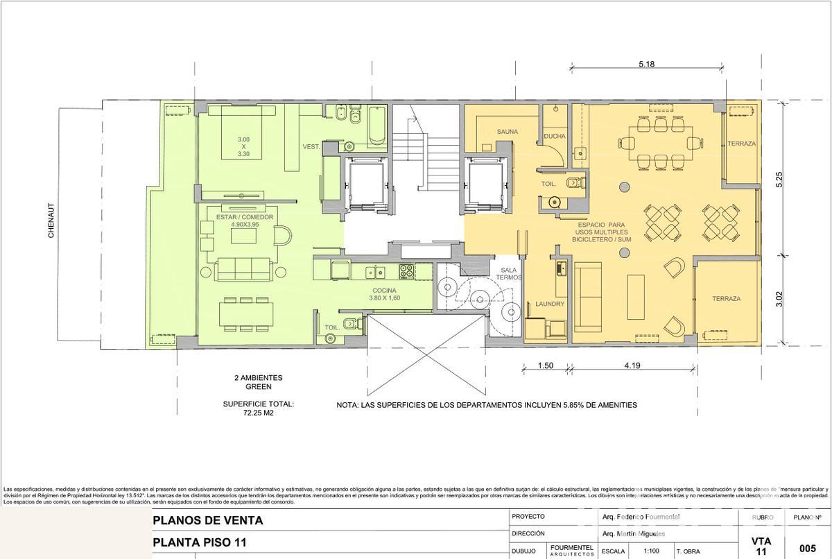 plano planta piso  11