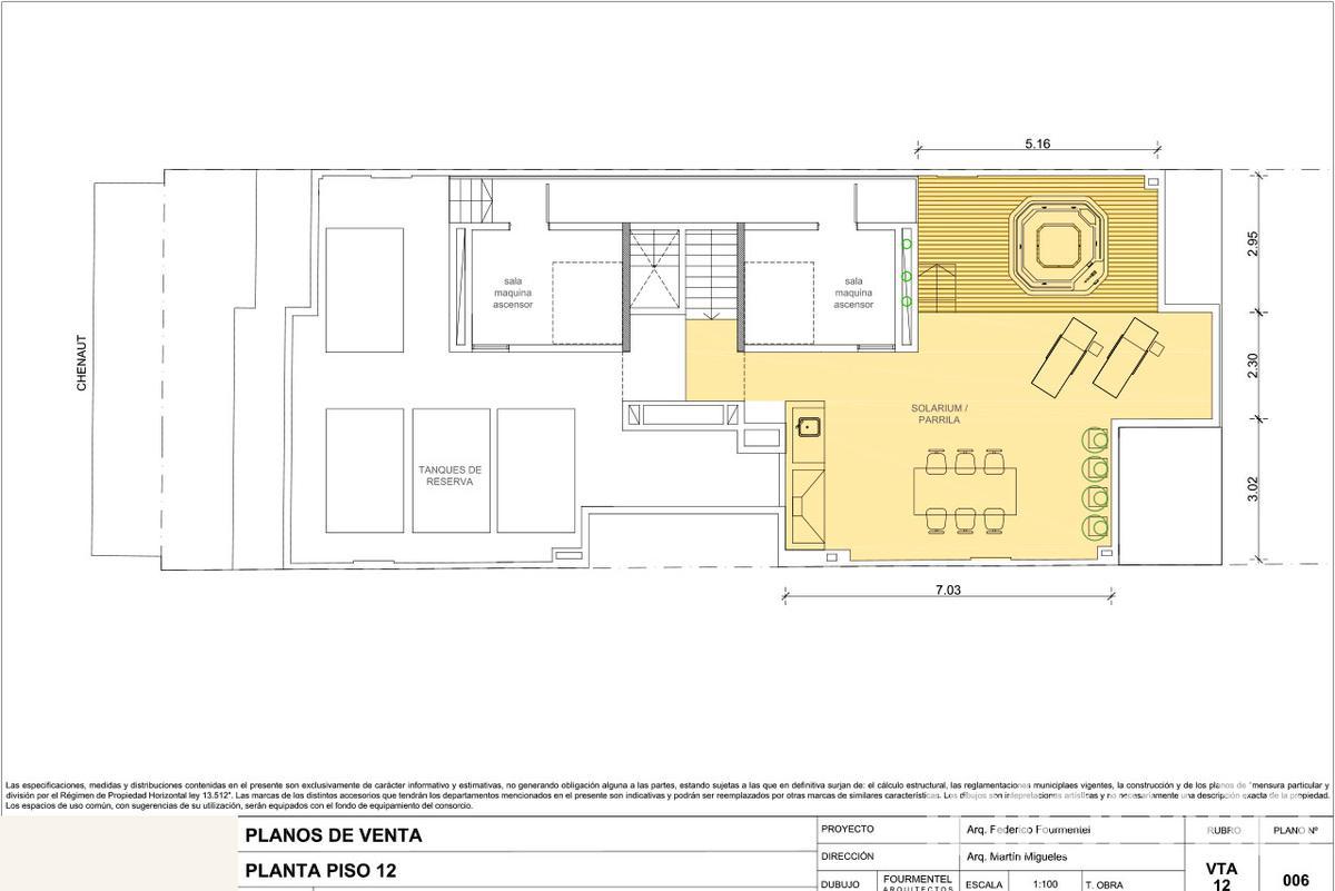 plano planta piso  12
