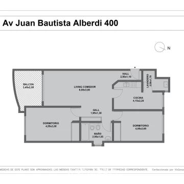Departamento 3 ambientes en Venta en Caballito con Cochera Fija y Cubierta