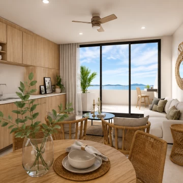 Departamento en Cerro de la Neveria Vista al mar  1 Recámaras