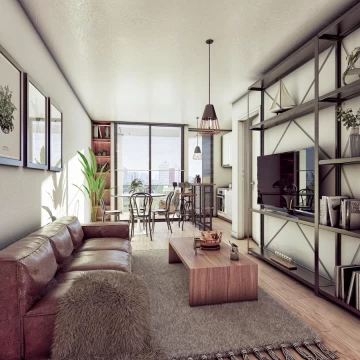 Monoambiente Divisible de 42 m2 c/ Balcon Aterrazado - En construccion - Full Amenities