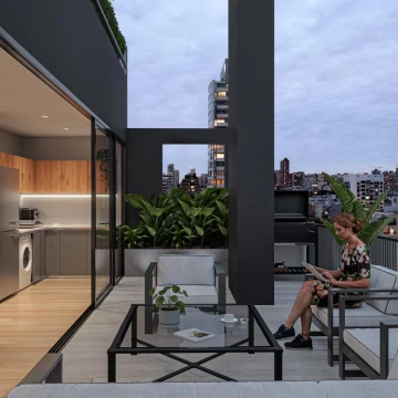 Exclusivo 3 ambientes con vista abierta y balcon terraza en Caballito