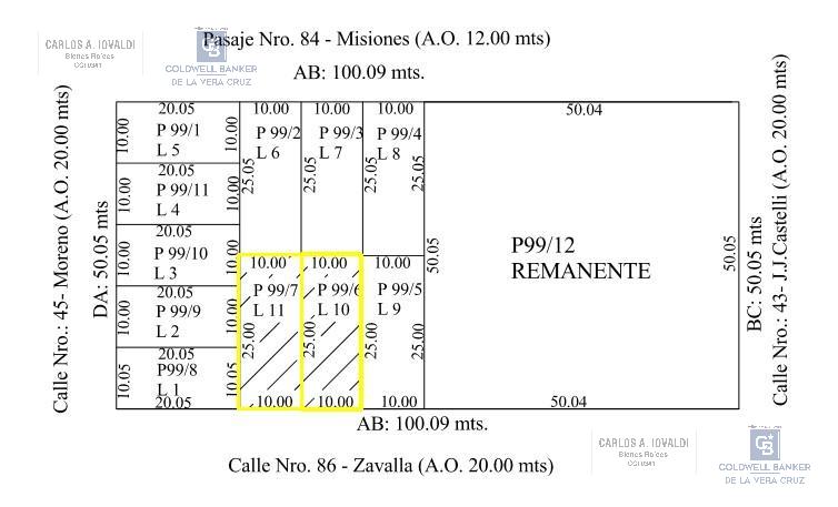 Plano segun Reporte Catastral