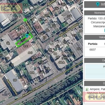 Lote industrial 438 m2 con vivienda, a 50 metros de Ruta 197, Pablo Nogues, Malvinas Argentinas