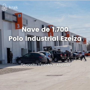 Alquiler Deposito industrial de 1.700m2 - Polo Industrial Ezeiza