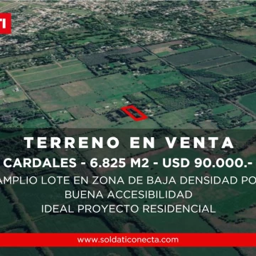 Terreno de 6.825 m2 arbolados en venta en Los Cardales
