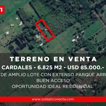 Chacra de 6.825m2 arbolada en venta en Cardales