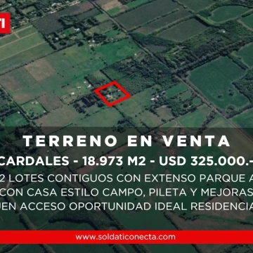 Venta Chacra / Casa Quinta de 18.973m2 con casa, pileta y galpón en Cardales