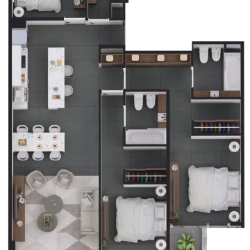 Departamento 3 dormitorios con balcón corrido en L, en Belgrano