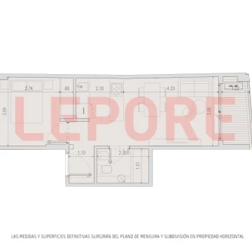 Departamento en venta Recoleta 2 ambientes