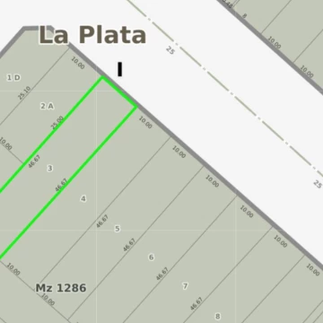 Terreno Lote en Venta de 466 m2 en 25 entre 39 y 40 La Plata - Aceptan m2