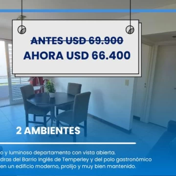 BALCON, VISTA ABIERTA, 2 AMBIENTES, VENTA, TEMPERLEY, LOMAS DE ZAMORA, DEPARTAMENTO
