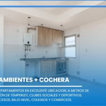 VENTA - DEPARTAMENTO 3 AMB CON COCHERA  - APTO CRÉDITO