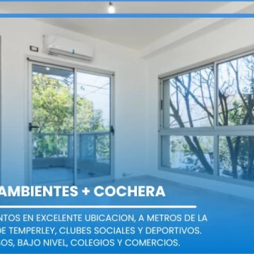 VENTA - DEPARTAMENTO 2 AMB CON COCHERA  - APTO CRÉDITO