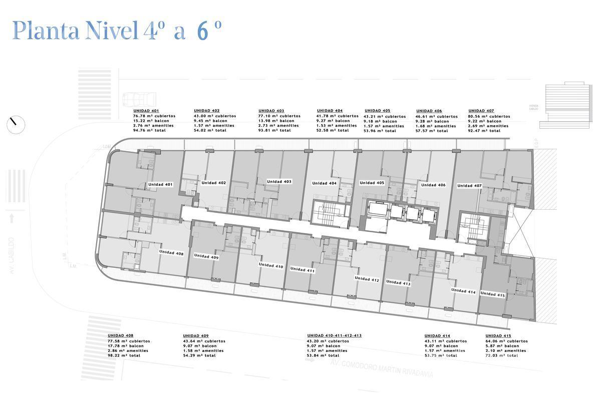 plano planta piso 4a6