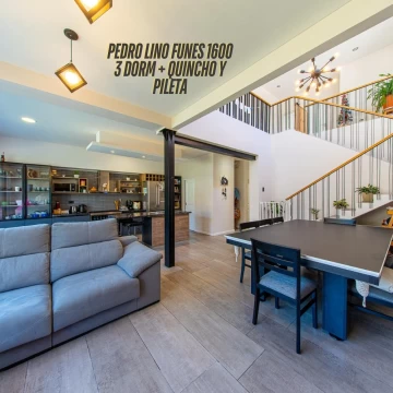 Casa en venta de 3 dormitorios con pileta y quincho, Pedro lino funes 1600, Rosario  Azcuenaga