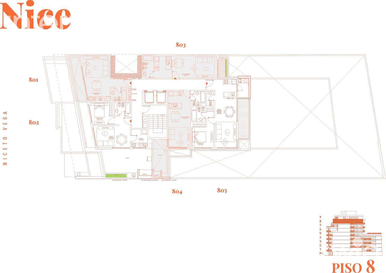 plano planta piso 8