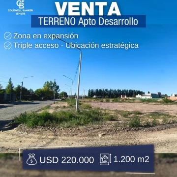 Terreno  Apto desarrollo en Confluencia Rural