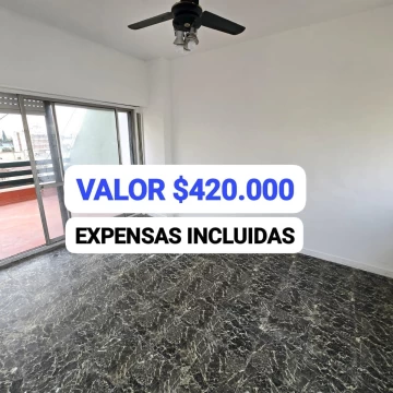 Alquiler monoambiente luminoso balcón aterrazado