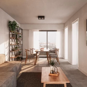 VENTA | FINANCIACIÓN - Departamento en pozo, semipiso 1 dormitorio con dos balcones - Puerto Norte, Rosario.