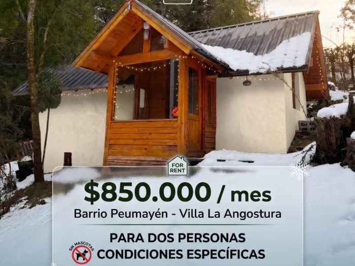 ALQUILER PERMANENTE, Casa, 2 ambientes, Peumayen.