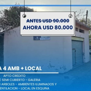 Casa en Moron, casa 4 amb con local, local en esquina, galeria, jardin, parque, apto crédito