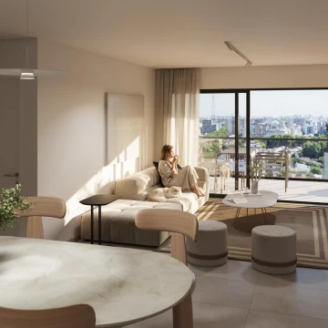 En venta unidad de tres ambientes con terraza privada, Caballito