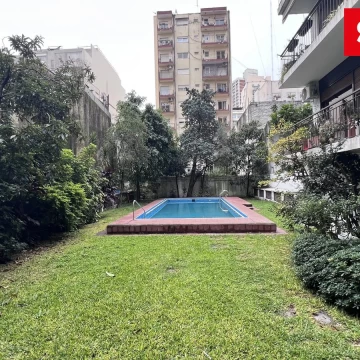 Alquiler Departamento 2 ambientes Amoblado con Jardín y Pileta en Palermo.