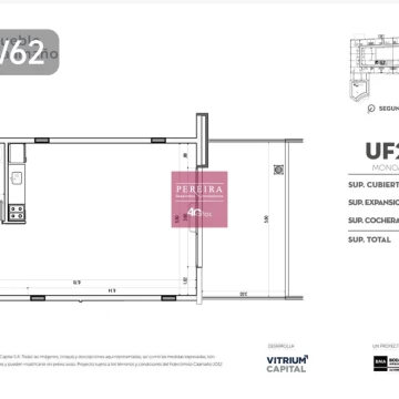 Venta Departamento a estrenar 1 dormitorio Pilar Pueblo Caamaño  UF 275