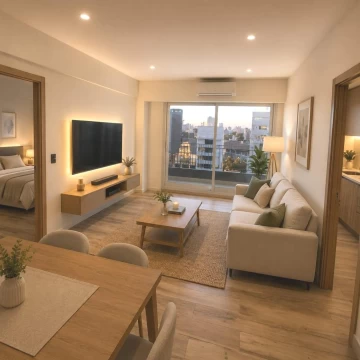 VENTA DEPARTAMENTO VILLA DEL PARQUE, 2 AMBIENTES, NUEVO, COCHERA FIJA, BALCON, BAJAS EXPENSAS