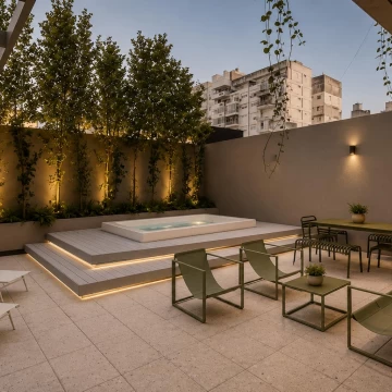 Venta de departamento 2 Dormitorios con Patio exclusivo, pileta y parrila en  Entre Rios 455 Rosario