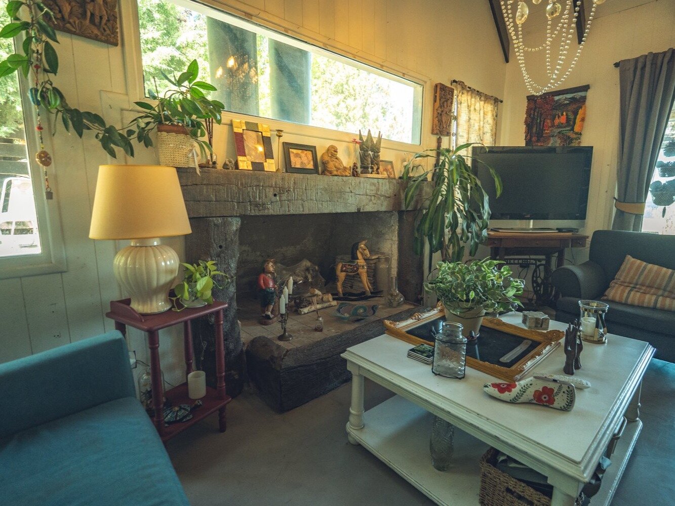 Chimenea en living