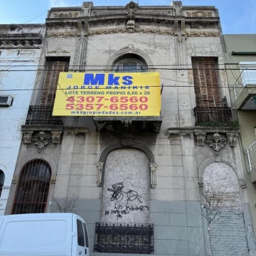Lote en venta. Sup vendible 1.217 m² + 5 cocheras. 8,66 x 25 Mts.