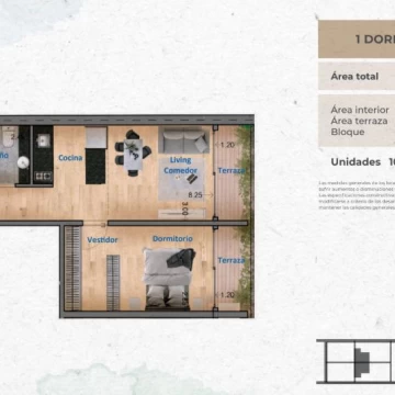venta Apartamento 1 Dormitorio en Pocitos nuevo
